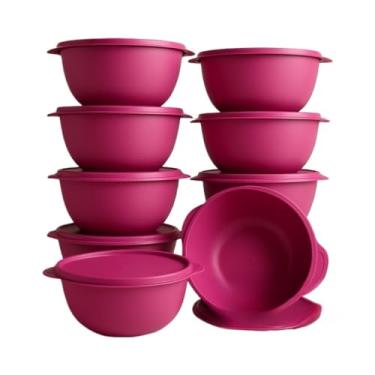 Imagem de Kit com 15 potes plásticos herméticos para cozinha(10 potes rosa)