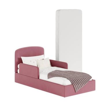 Imagem de Cama Montessoriana Infantil Romeo C/ Colchão e Apoio Lateral