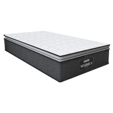 Imagem de Colchão Solteiro Molas Ensacadas 88x188x28cm Cinza/branco Suporta Até 120kg Cinza / Branco