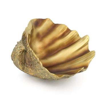 Imagem de Taça decorativa Accessoryway Clam Shell 26x22x9 cm Bronze