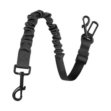 Imagem de Cinto de segurança de cachorro para carro, cinto de segurança retrátil ajustável de nylon para encostos de cabeça de veículos, arnês de carro elástico e durável, acessórios de coleira para cães para