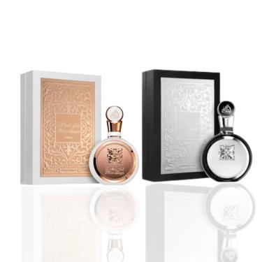 Imagem de Kit 2 Perfumes Lattafa Fakhar Rose & Fakhar Black - 100ml