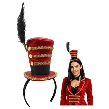 Imagem de Mini boné Deluxe Ringmaster na faixa de cabeça, vermelho/preto/dourado, tamanho único