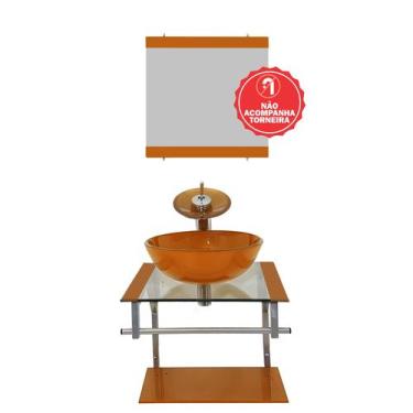 Imagem de Gabinete de Vidro 45cm para banheiro Cuba Redonda - Polônia - EKASA, D