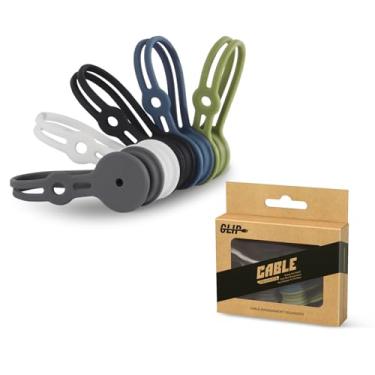 Imagem de Xuuza Cord Braçadeiras Pacote com 10 Unidades, Organizador de Cabos de Silicone Suporte Magnético para Cabos Enrolador de Correia Borracha Imãs para Geladeira Torradeira Forno Elet (, Colorir Um)