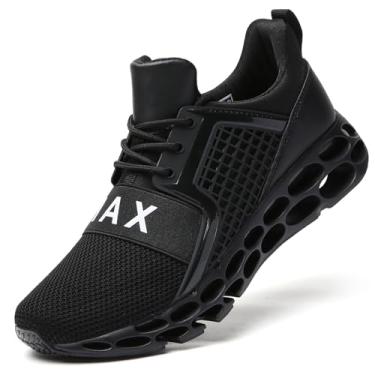 Imagem de TSlODFO Tênis de corrida feminino atlético para caminhada, G15 preto, 38