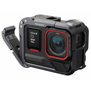 Imagem de TELESIN Capa protetora de liga de alumínio para Insta 360 Ace Pro 2/Ace Pro, capa protetora de estrutura de metal de liberação rápida com parafuso de 0,6 cm e sapata, acessórios Ace Pro/Ace Pro 2