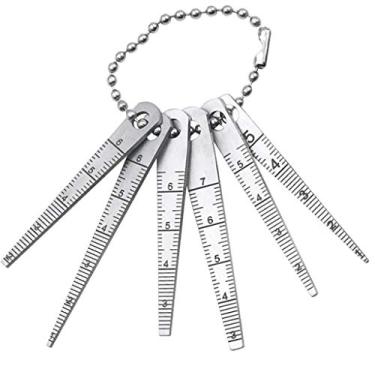 Imagem de barenx Conjunto de 6 peças de 0 a 7 mm de aço inoxidável com a função de ângulo quadrado e régua