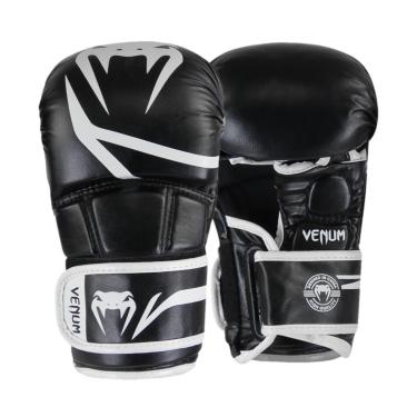 Imagem de Luva de MMA Venum Sparring Challenger Evo - Preto e Branco-Unissex
