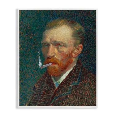 Imagem de Stupell Industries Retrato de Van Gogh com arte giclée emoldurada branca fumê, design por Masters Redux, 14 x 11