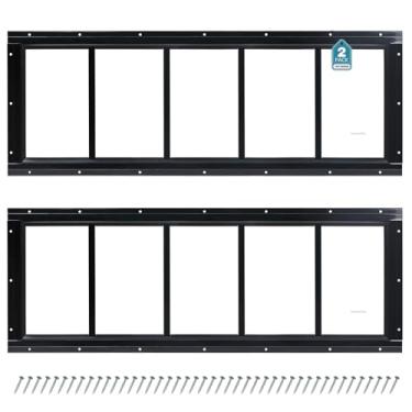 Imagem de Melkus Janela de galpão 25,4 x 73,7 cm, 2 unidades, design fixo de janela de popa com vidro temperado, perfeito para galinheiro, celeiro, estufa, garagem, casa de brinquedo, sala de armazenamento