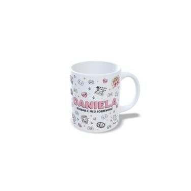 Imagem de Caneca de Cerâmica Branca 325ml com Alfabeto Tema Dorama Amanda (d)