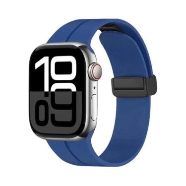 Imagem de Pulseira Magnética De Silicone Para Apple Watch De 46mm 45mm 44mm 49mm