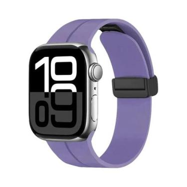 Imagem de Pulseira Magnética De Silicone Para Apple Watch De 46mm 45mm 44mm 49mm