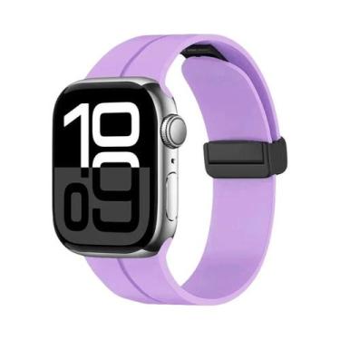 Imagem de Pulseira Magnética De Silicone Para Apple Watch De 46mm 45mm 44mm 49mm