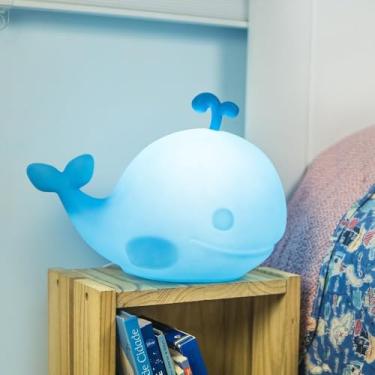 Imagem de Luminária Baleia Bailey, Polietileno, 28x43,5x29,5cm, Cabo 1,8m, 110/220v, Iluminação Decorativa para Quarto