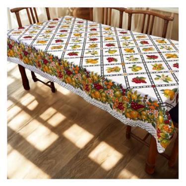 Imagem de Toalha de Mesa Retangular 6 Lugares 200 x 140cm Tecido Oxford Fácil de Limpar – Mesa Jantar Elegante (Modelo - 13)