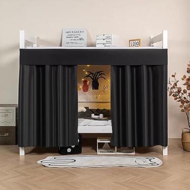 Imagem de Navhao 2 Painéis Dormitório Casa Sólida Engrossar Beliche Cortinas Blackout Cama Dossel De Tecido Homens Mulheres Dorminhoco Solteiro