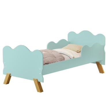 Imagem de Mini Cama Infantil 148x68cm Proteção Lateral Vivi Menta Z53 - Mpozenato