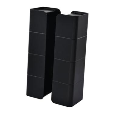 Imagem de IEUDNS Organizador de parede para caixa de lenços de papel, suporte para toalhas de papel, dispensador de luvas para garagem, geladeira, lavanderia e, Preto