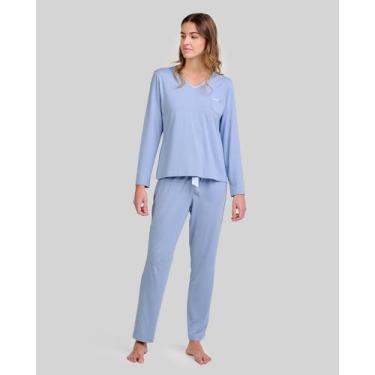 Imagem de Pijama Modal Cetim - Lohe, Cinza aço, GG