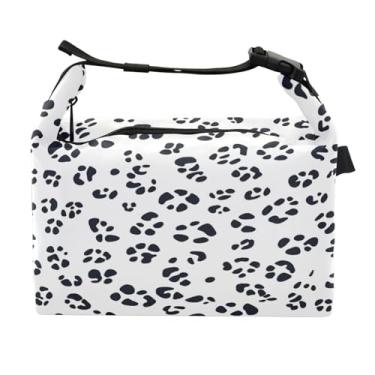 Imagem de STAYTOP Linda lancheira com estampa de leopardo com fivela de alça, lancheira isolada para meninos e meninas, lancheira térmica para trabalho escolar