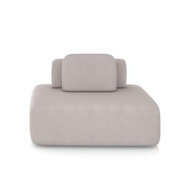 Imagem de Sofá Ilha Sala de Estar Modulado Dakota 142cm Encosto Almofada Solta Veludo Rosê G33 - Gran Belo