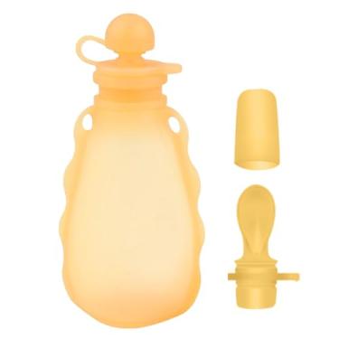 Imagem de Recipiente de Armazenamento de Leite Materno - 200 ml Silicone Reutilizável à Prova de Vazamento,de Alimentos de Silicone - para Extração Geladeira Viagem Avião Acampamento Piquenique