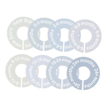 Imagem de Ｂｅｓｇａ Conjunto de 8 Divisórias de Armário com Cabides para Roupas Por Tamanho E Idade, Organizador de Guarda-roupa para Viagens E Armários, Cores Azuis, Tamanho real