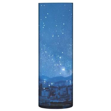 Imagem de CEBUGI Vaso de flores céu noturno 10 cm x 30 cm Vaso cilíndrico para flores, vaso transparente inquebrável para decoração de casa de festa de casamento