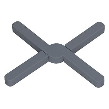 Imagem de Yosoo Trivet de Pote de Silicone, Jogo Americano de Material de Silicone para Cozinha Doméstica Com Armazenamento Compacto e Resistência a Altas Temperaturas 8,5x1,4x0,6in (Cinza Escuro)