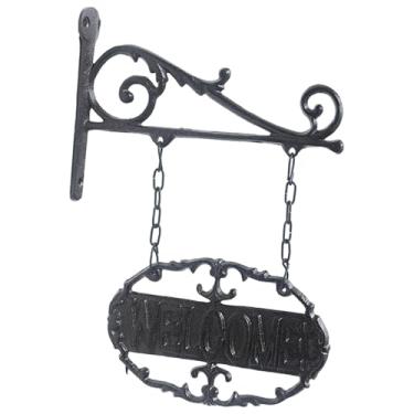 Imagem de IEUDNS Placa de Boas-vindas em Ferro para Decoração de Porta de Entrada de Loja.