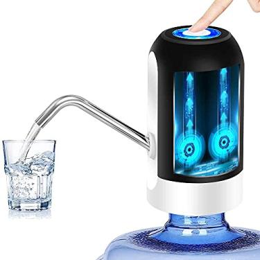 Imagem de Dispenser de Garrafa Água com Carregamento USB Bomba Elétrica Automática Portátil Interruptor Potável Universal 5 Galões