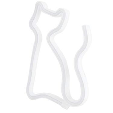 Imagem de Eujgoov Luzes Noturnas Em Formato de Gato, Arte Em Neon Com Led, Usb/bateria, Lâmpada Decorativa de Parede para Crianças, Quarto, Festa, Decoração, Luz Rosa, 23.5cm