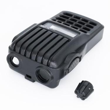 Imagem de ZEZEFUFU Kit de reparo de capa protetora frontal para capa de substituição de walkie talkie IC-V80E