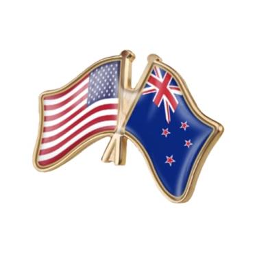 Imagem de QTAOEIONG Bandeiras dos Estados Unidos, EUA, América, EUA e muitos outros países, broche de liga de amizade com cruz, 1.3x0.9inch/32x23mm, Metal, Sem Pedra Preciosa