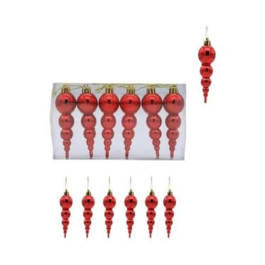 Imagem de 6 pçs decoração de natal árvore de natal pingente ornamentos adereços 
