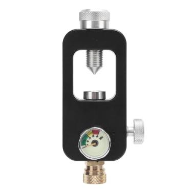 Imagem de aqxreight Adaptador de Mergulho Com Medidor de 40mpa para Cilindros de 0,5L 1L - Kit de Recarga de Trava de Alumínio da Aviação (Preto)