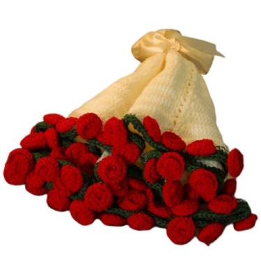 Imagem de Cobertor de flores cobertor de crochê cobertor de buquê de flores cobertor rosa DIY manta manta artesanal crochê buquê de flores presente decoração de casa leite algodão