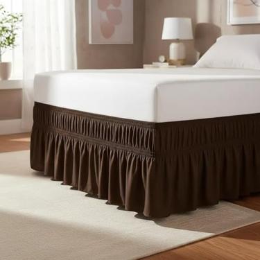 Imagem de Saia Para Colchão Box King Size Microfibra Premium – Modelo Duo com Elástico Reforçado, Ajustavél, Proteção e Acabamento Elegante para Cama Box (marrom)