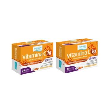 Imagem de Kit 2 Vitamina C Liberação Prolongada 1g 30 Cáps - Equaliv