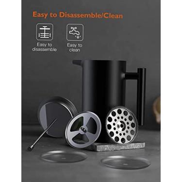 Imagem de Ainoli Homgeek 1 Litro/8 Xícara Prensa Francesa Cafeteira Prensa de Grande Capacidade para Café Chá Leite