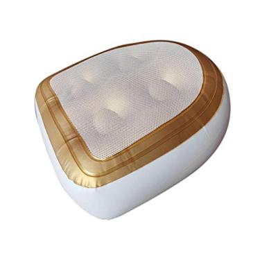 Imagem de Yinhing Almofada de Spa, Almofadas de Banho para Banheira de Hidromassagem Com Ventosas de Cobertura de Malha, Dureza Ajustável Tamanho 47x37x15cm, Assento Elevatório Inflável Adultos (YELLOW)
