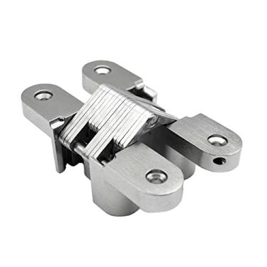 Imagem de Dobradiças de porta ocultas para serviço pesado, dobradiça oculta, 1 peça dobradiça oculta de aço inoxidável 304, fechamento silencioso, montagem invisível, porta cruzada, porta dobrável, janela