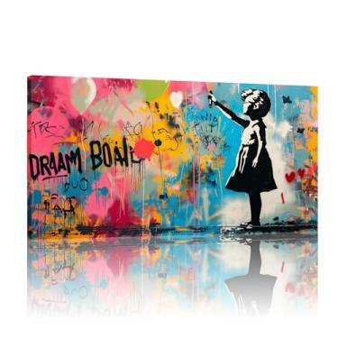 Imagem de Banksy Posters and Prints, Banksy Canvas Wall Art Grande, Banksy Art Wall Decor Canvas, Banksy Extra Large Wall Art Print - (25x50cm)10x20 polegadas sem moldura