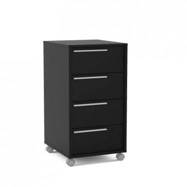 Imagem de Escritório Completo com Mesa e Gaveteiro Espresso Móveis Preto/carvalho Claro