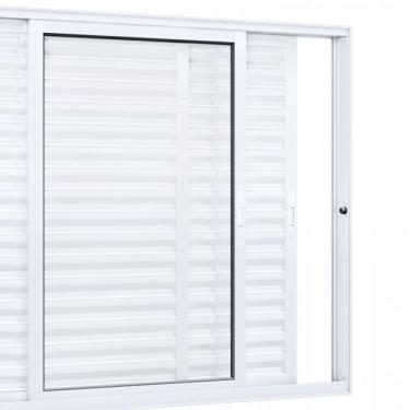 Imagem de Janela Veneziana Alumínio Lateral 3 Folhas Móveis Lucasa Eccellente 120cmx150cm Branco