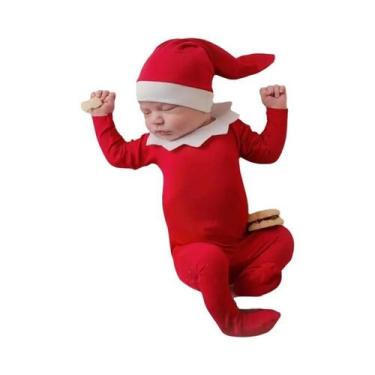 Imagem de Macacão De Natal Para Bebê Recém-Nascido Acessórios Para Fotografia Es