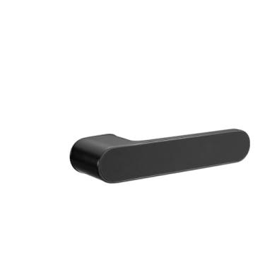 Imagem de VTGVVVTR Fechadura de porta ecológica magnética minimalista fechadura silenciosa para casa quarto sala de estar fechadura invisível maçaneta de porta de madeira de liga de zinco (alça redonda preta 2)