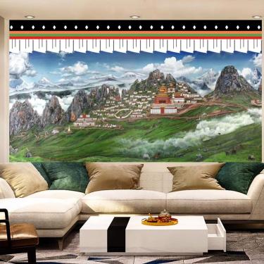 Imagem de Tapeçaria em estilo tibetano Potala Palace Thangka 155x85cm Microfabric